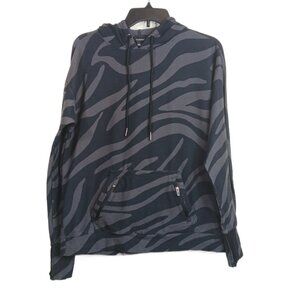 The Limited Hoodie Womens Medium Black Gray Animal Print Hooded Sweatshirt